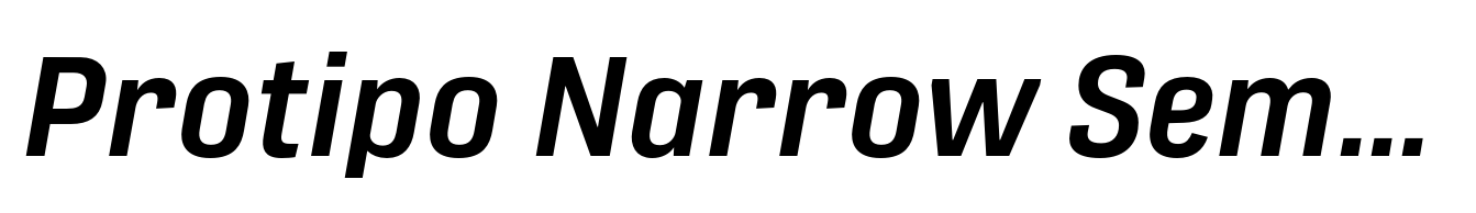 Protipo Narrow Semibold Italic